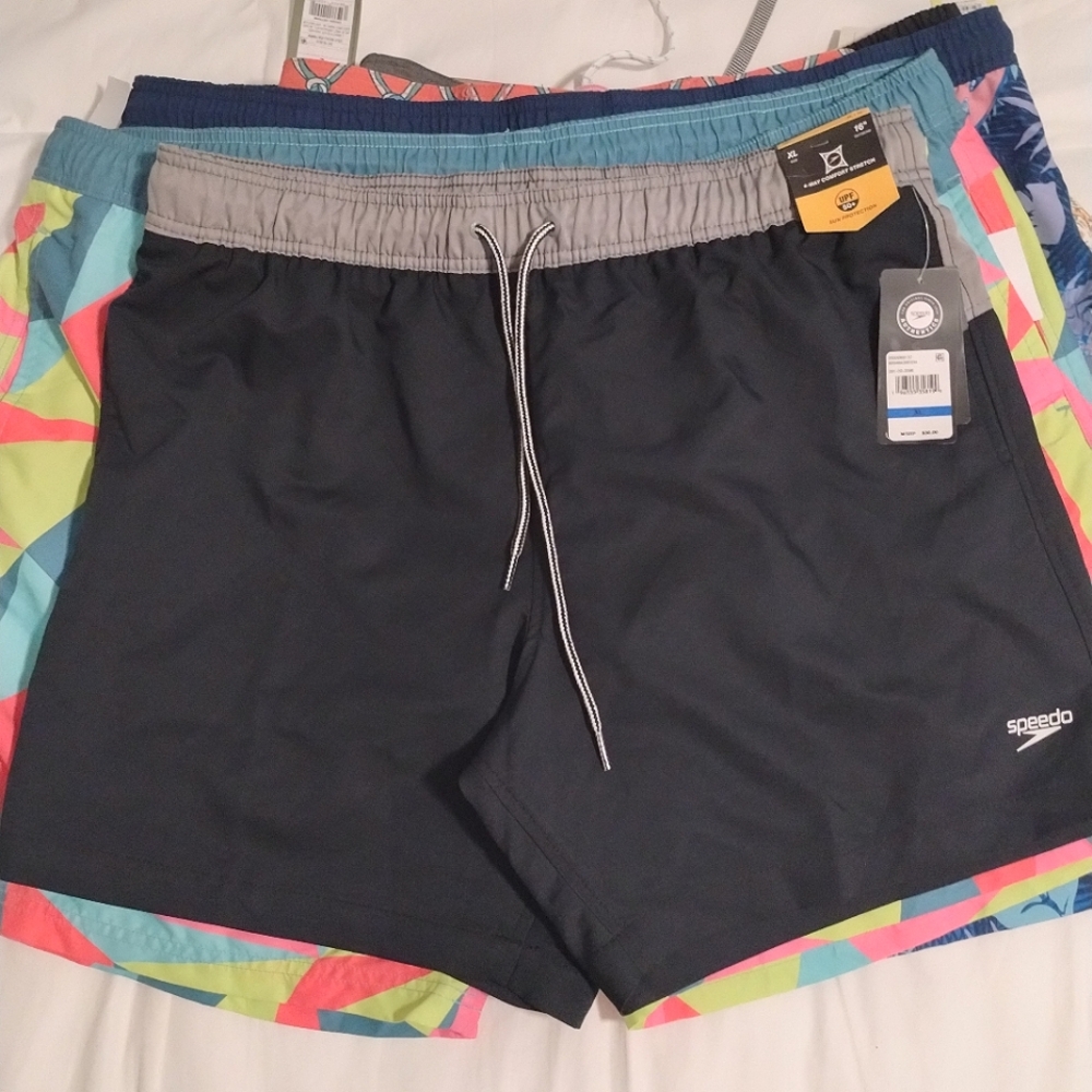 Speedo 4 Way Comfort Stretch Sun Protection Board Shorts Men's